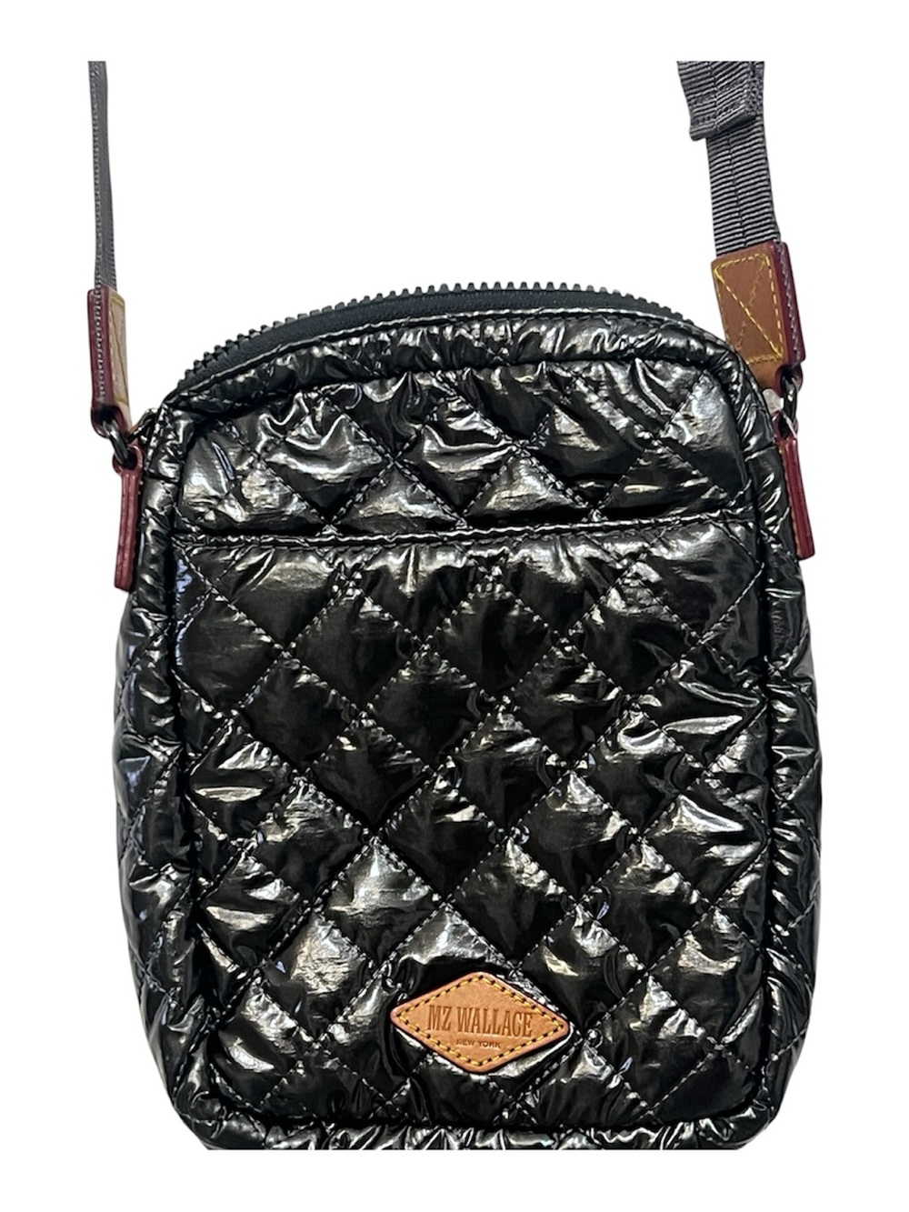 MZ Wallace Metro Crossbody- Anthracite Lacquer. Like New. Approx. 6 x 9 - Picture 4 of 7